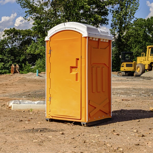 how often are the porta potties cleaned and serviced during a rental period in Meridian Hills